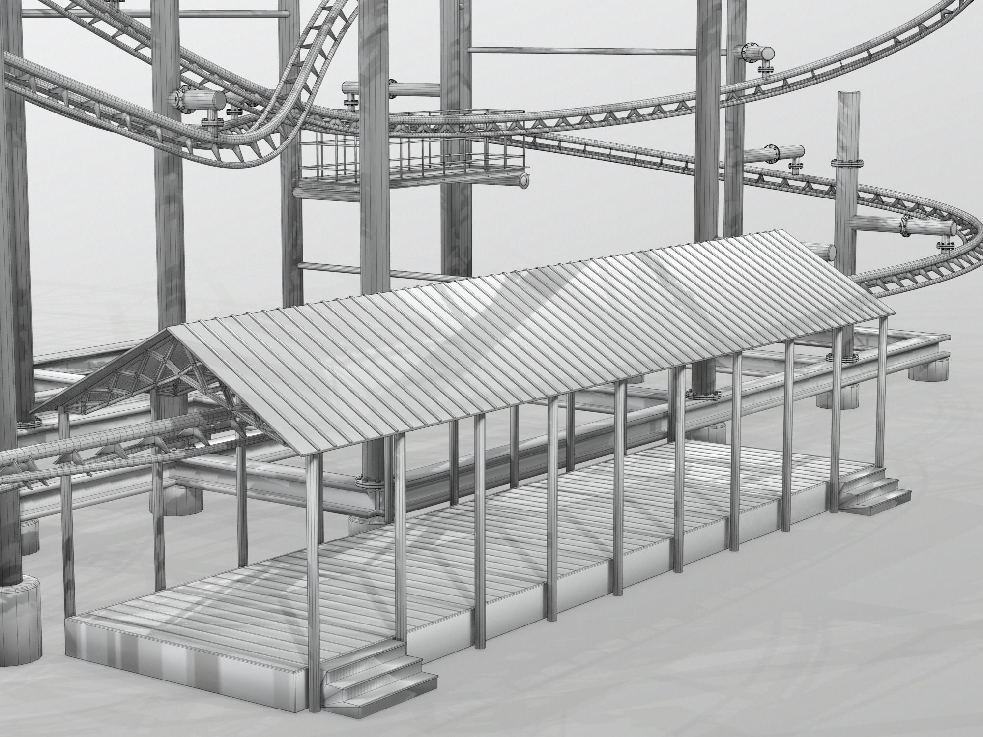 Soarin Eagle Roller Coaster 3D model_17