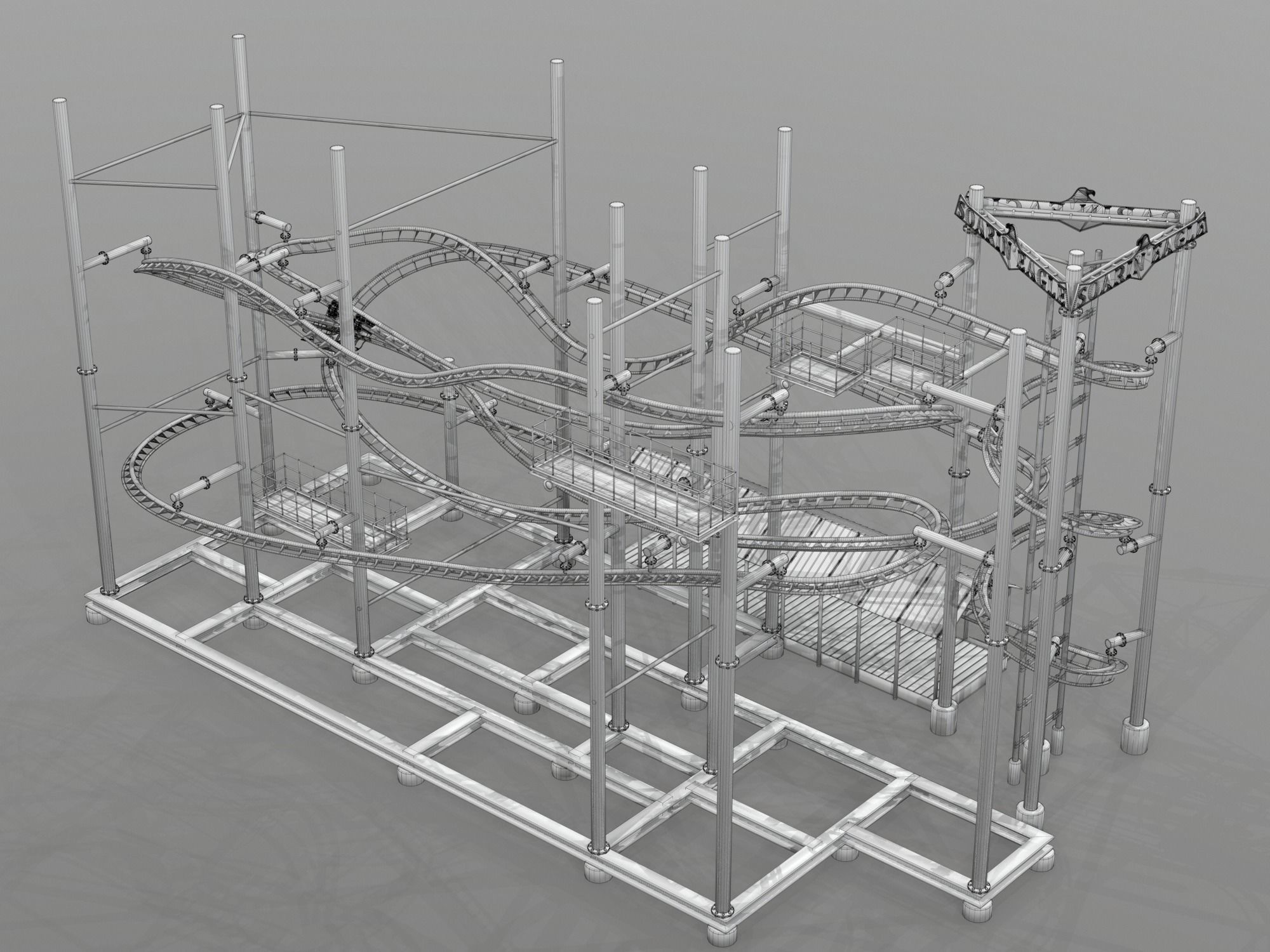 Soarin Eagle Roller Coaster 3D model_14