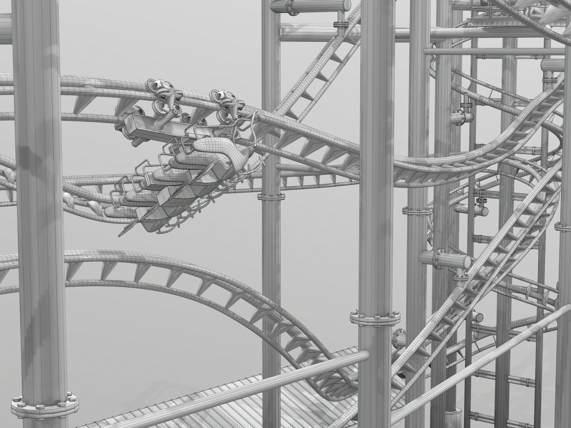 Soarin Eagle Roller Coaster 3D model_15