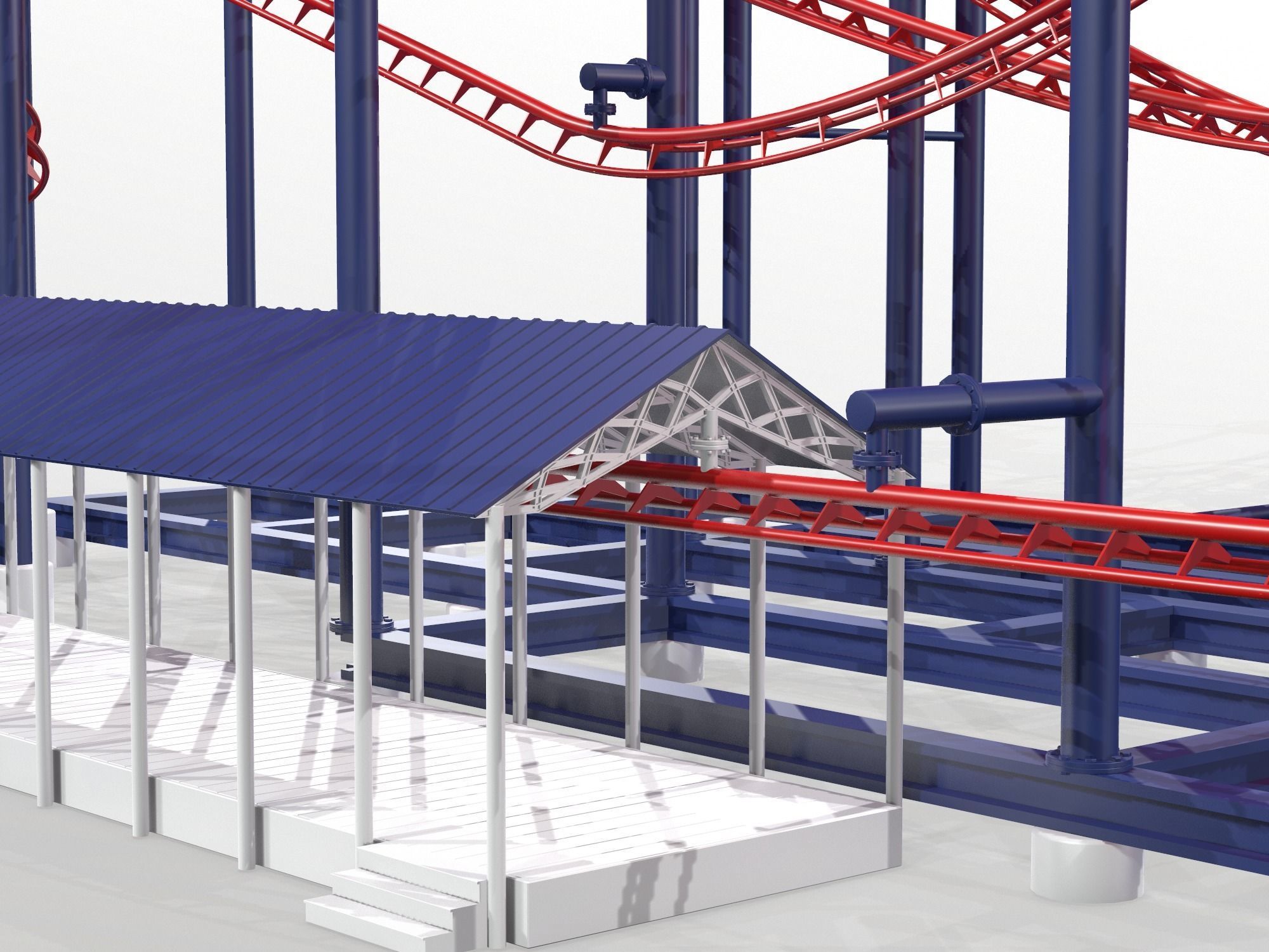 Soarin Eagle Roller Coaster 3D model_8