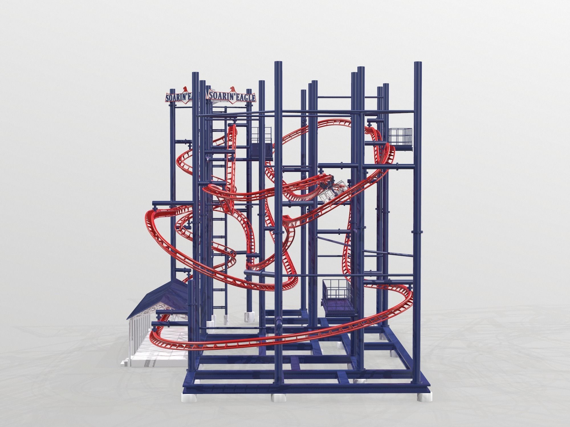 Soarin Eagle Roller Coaster 3D model_5