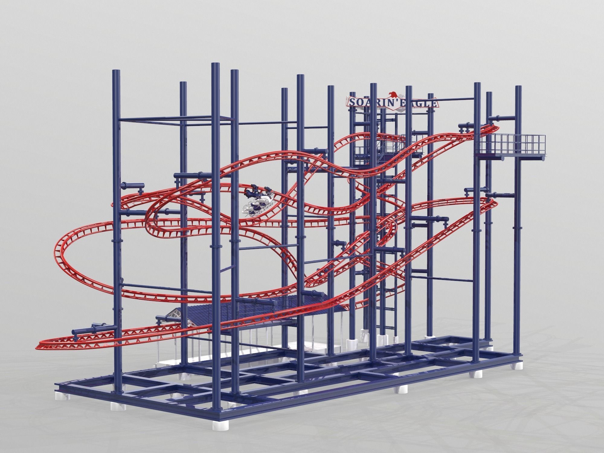 Soarin Eagle Roller Coaster 3D model_4