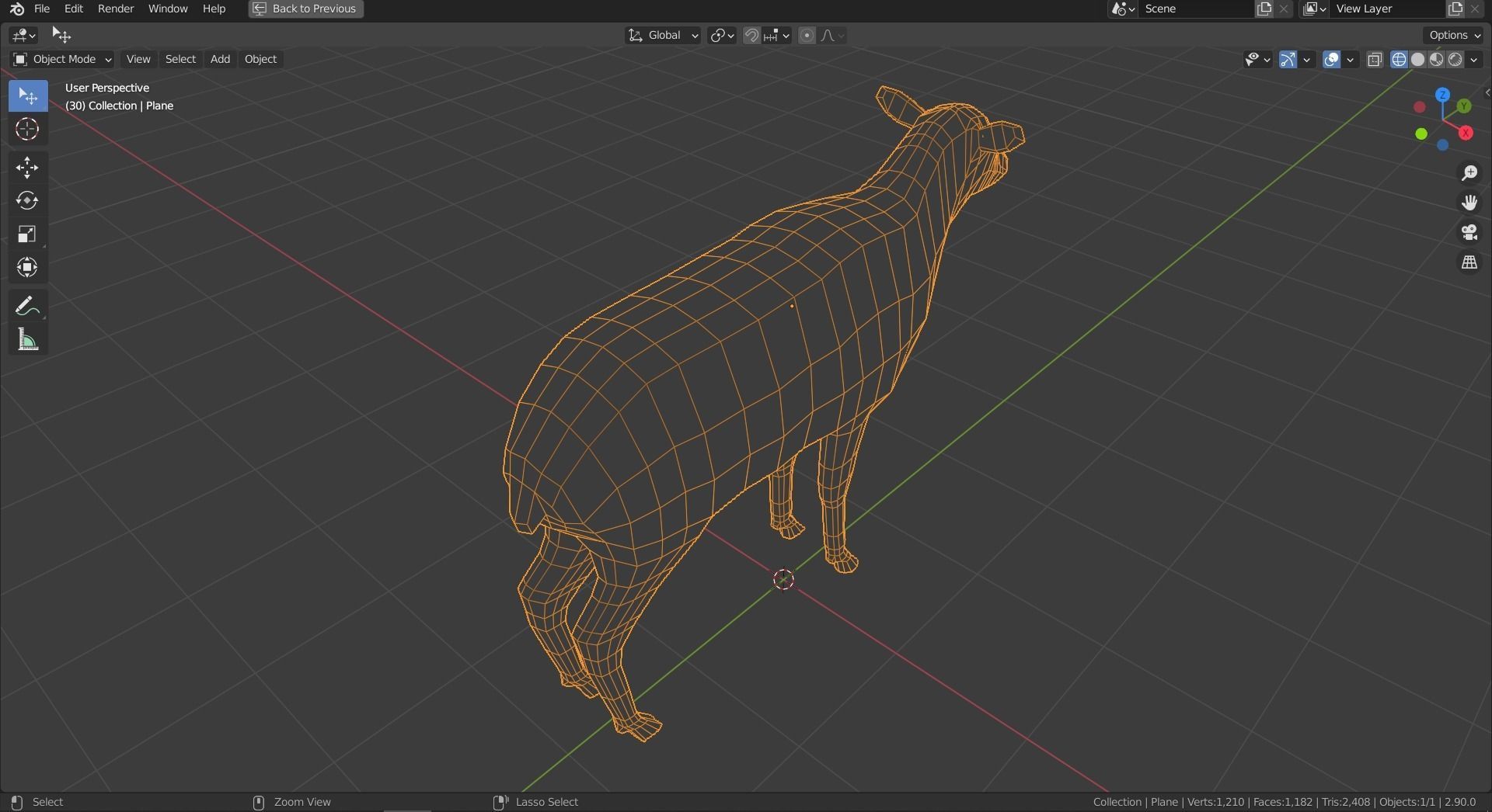 Cartoon Deer  Low-poly 3D model_7