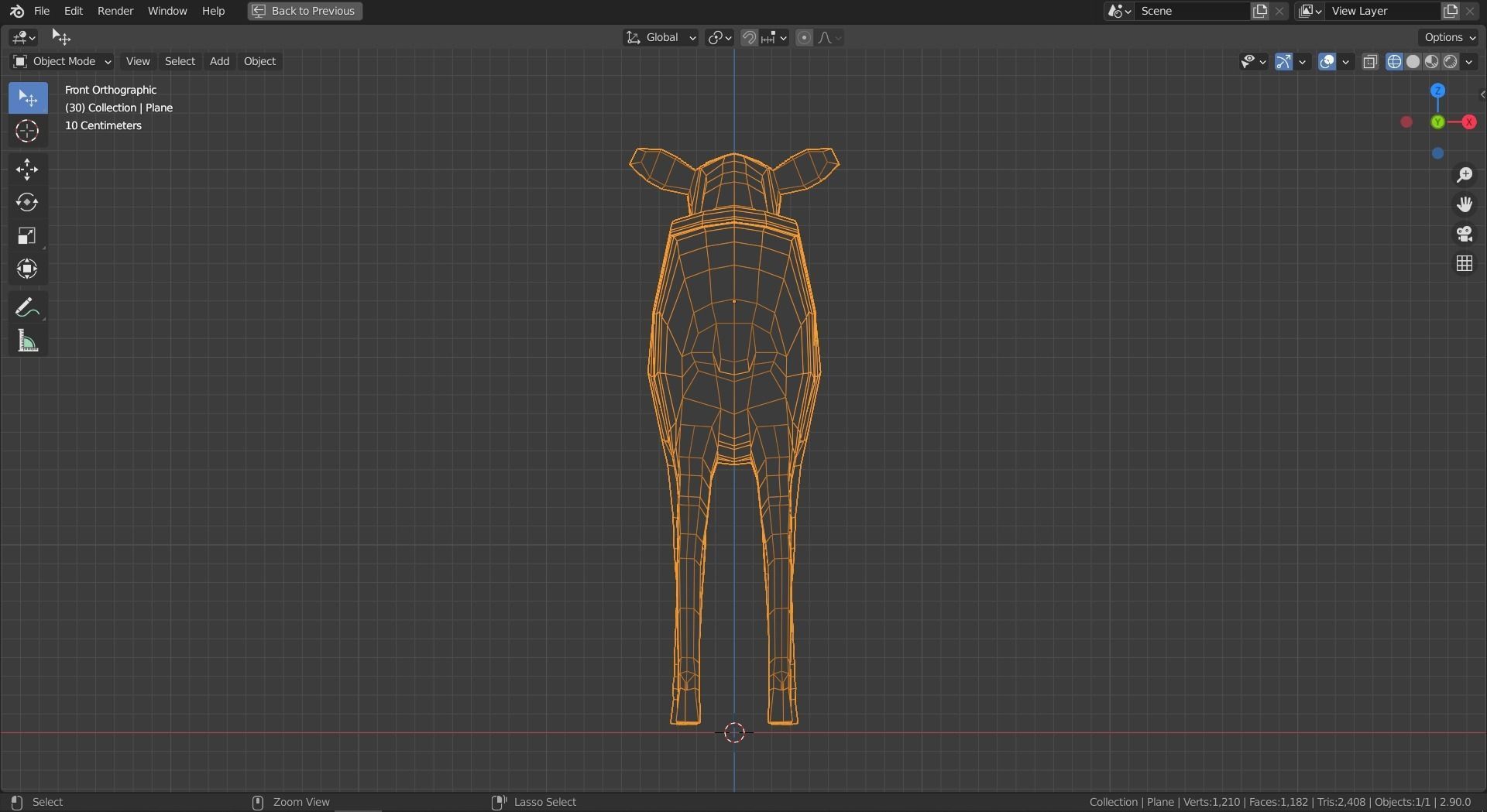 Cartoon Deer  Low-poly 3D model_11
