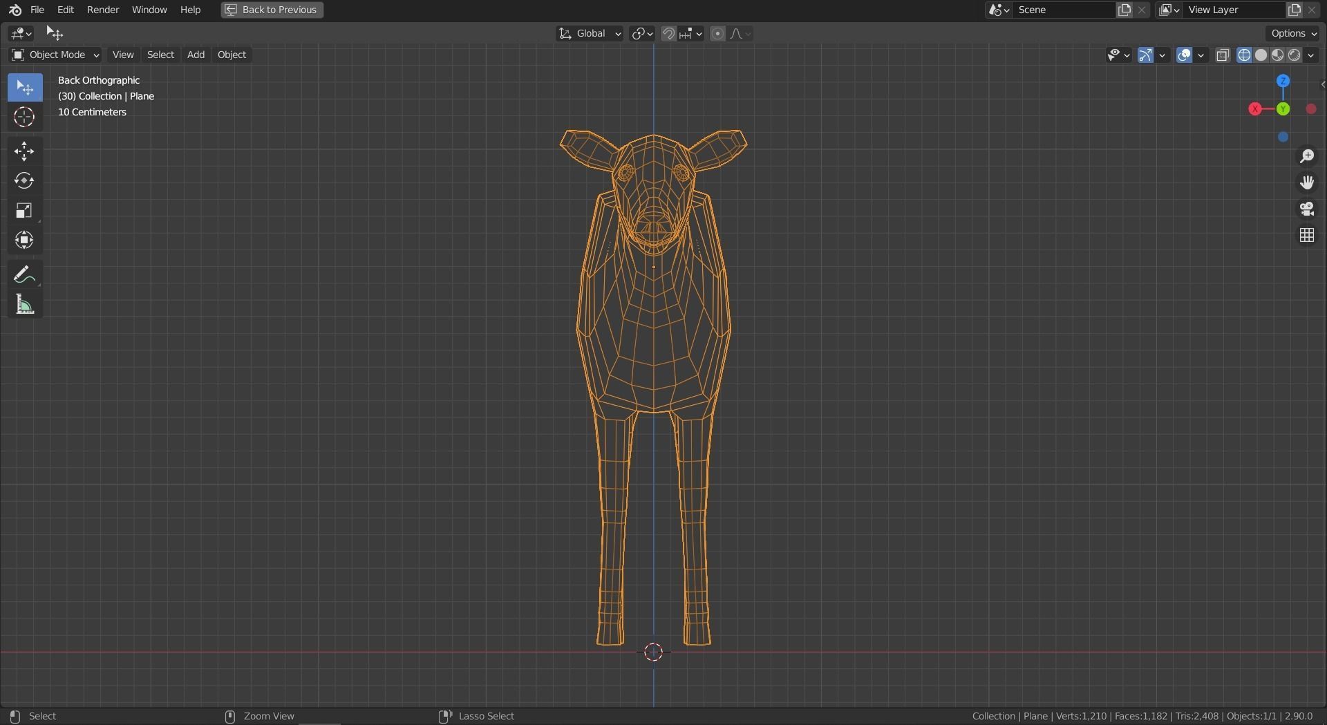 Cartoon Deer  Low-poly 3D model_10