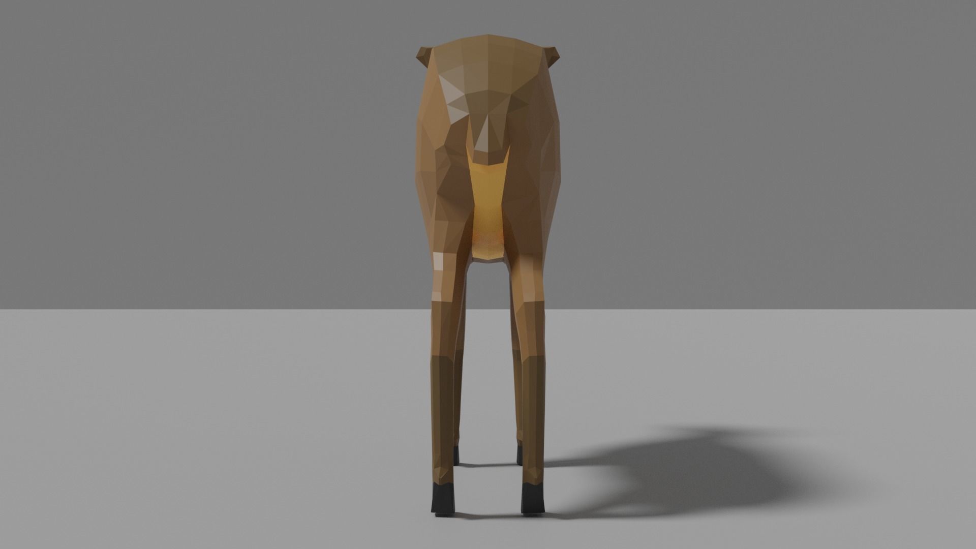 Cartoon Deer  Low-poly 3D model_5