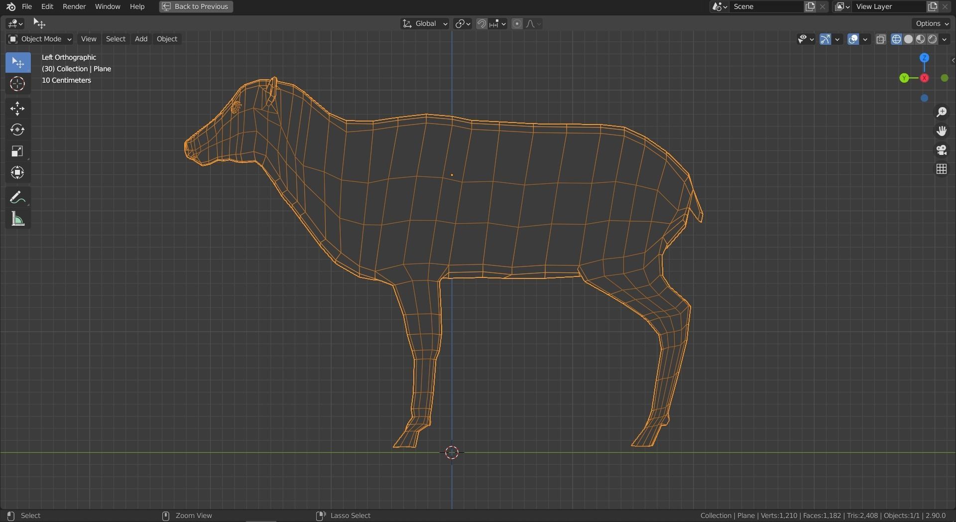 Cartoon Deer  Low-poly 3D model_8