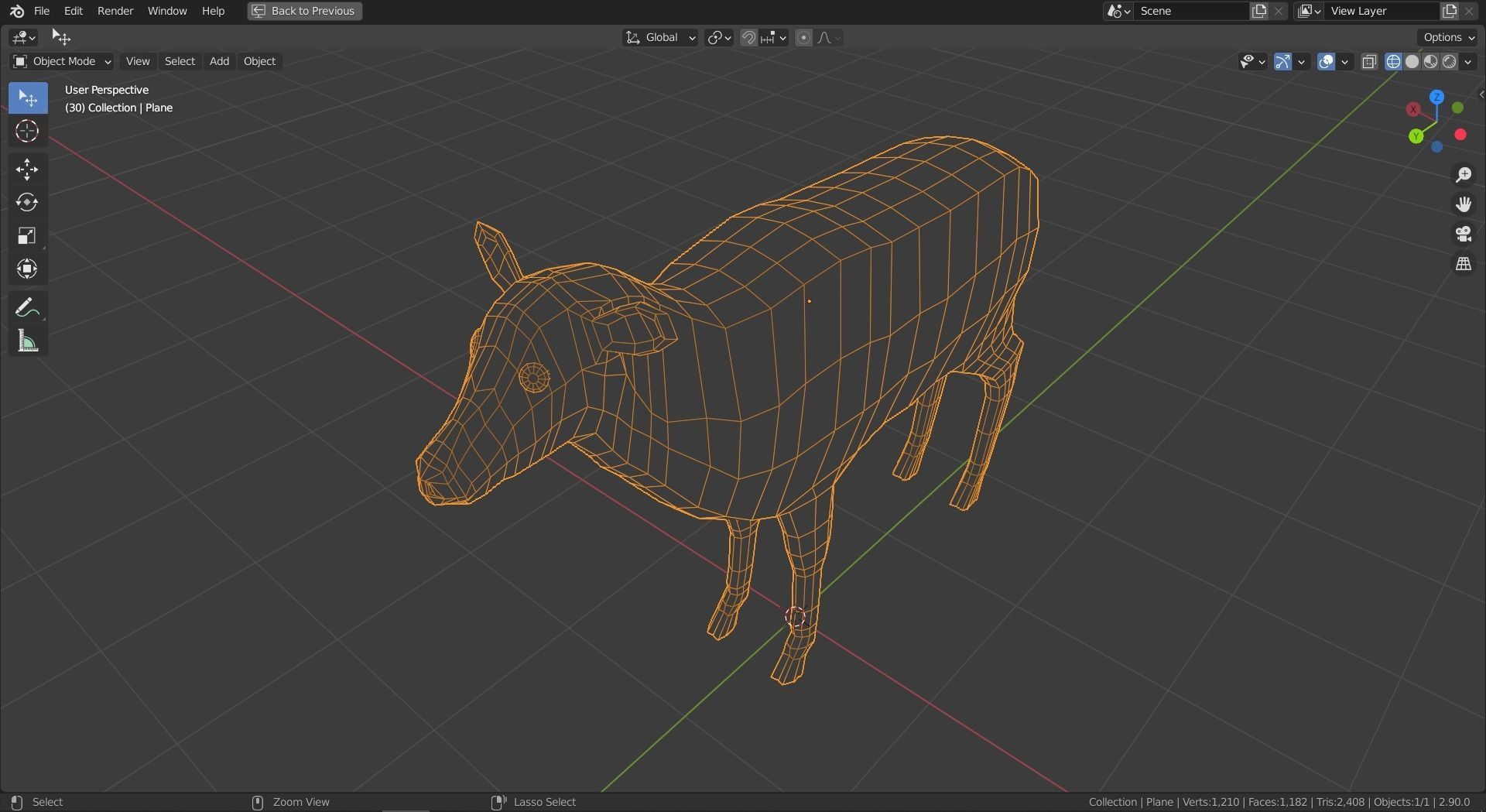 Cartoon Deer  Low-poly 3D model_6