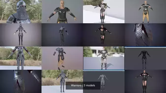 Warriors woman in armor on wall