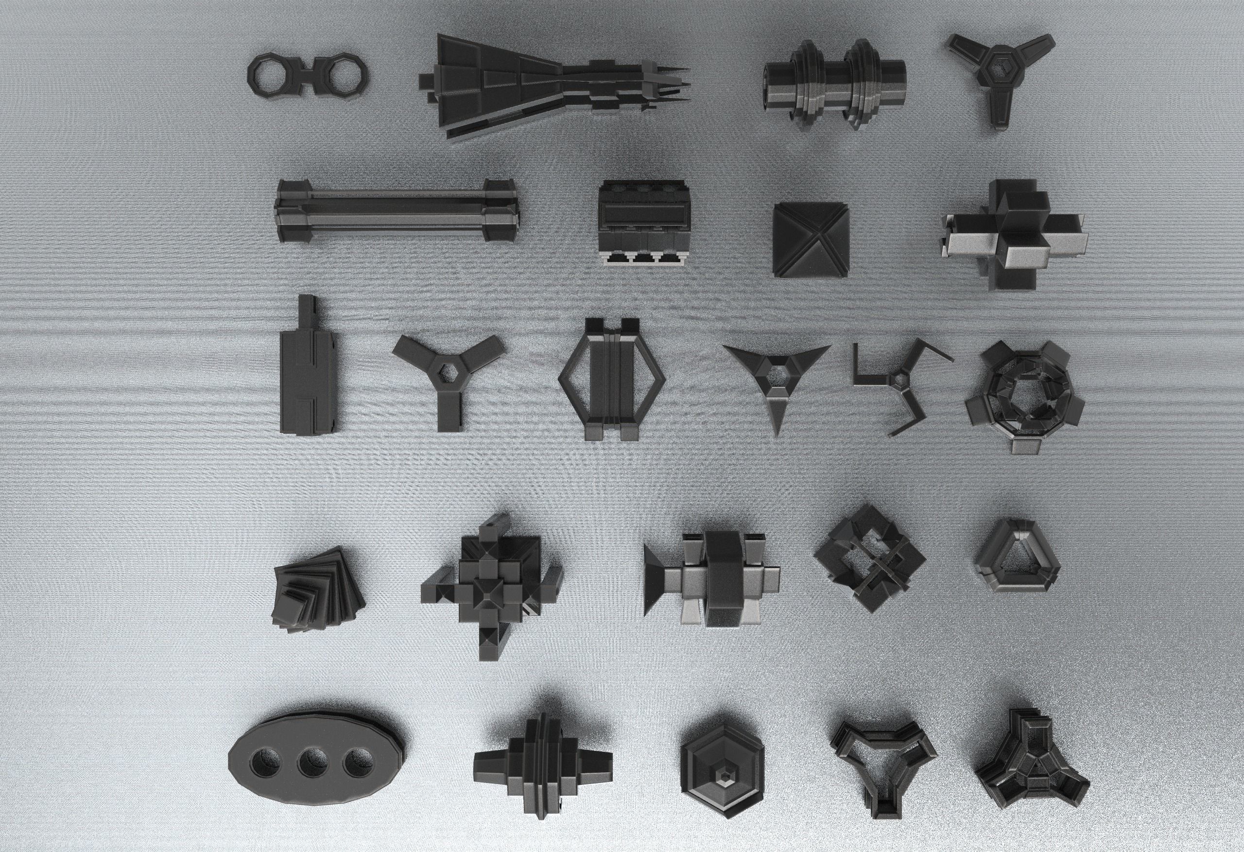 Kitbash-5 metal structure 3D model_2