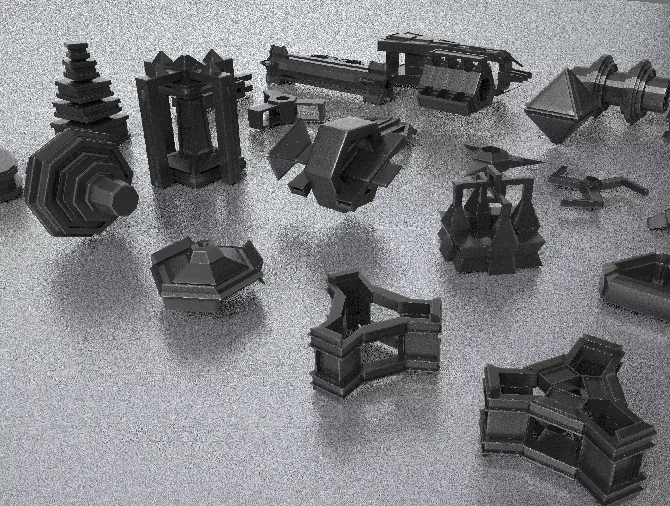 Kitbash-5 metal structure 3D model_0