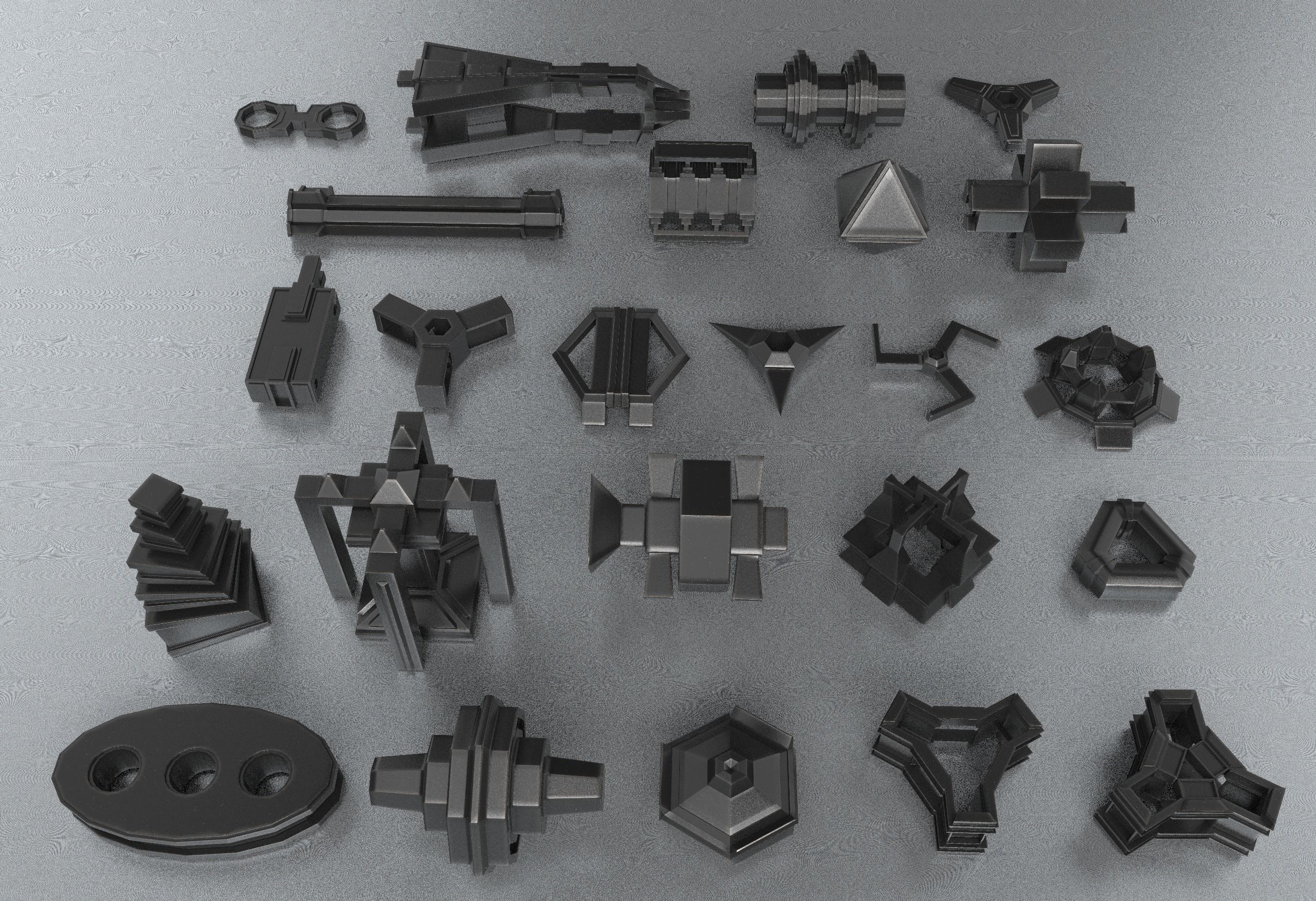 Kitbash-5 metal structure 3D model_1