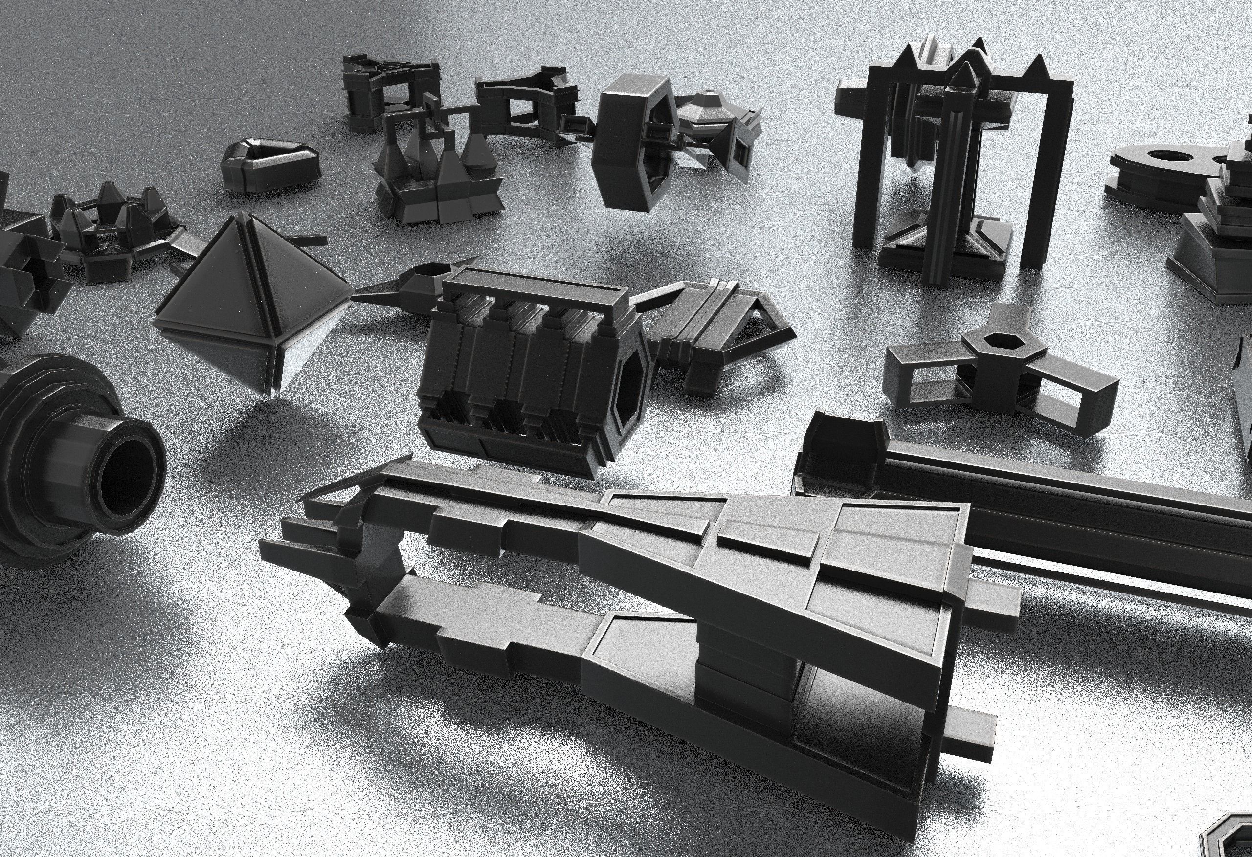 Kitbash-5 metal structure 3D model_3