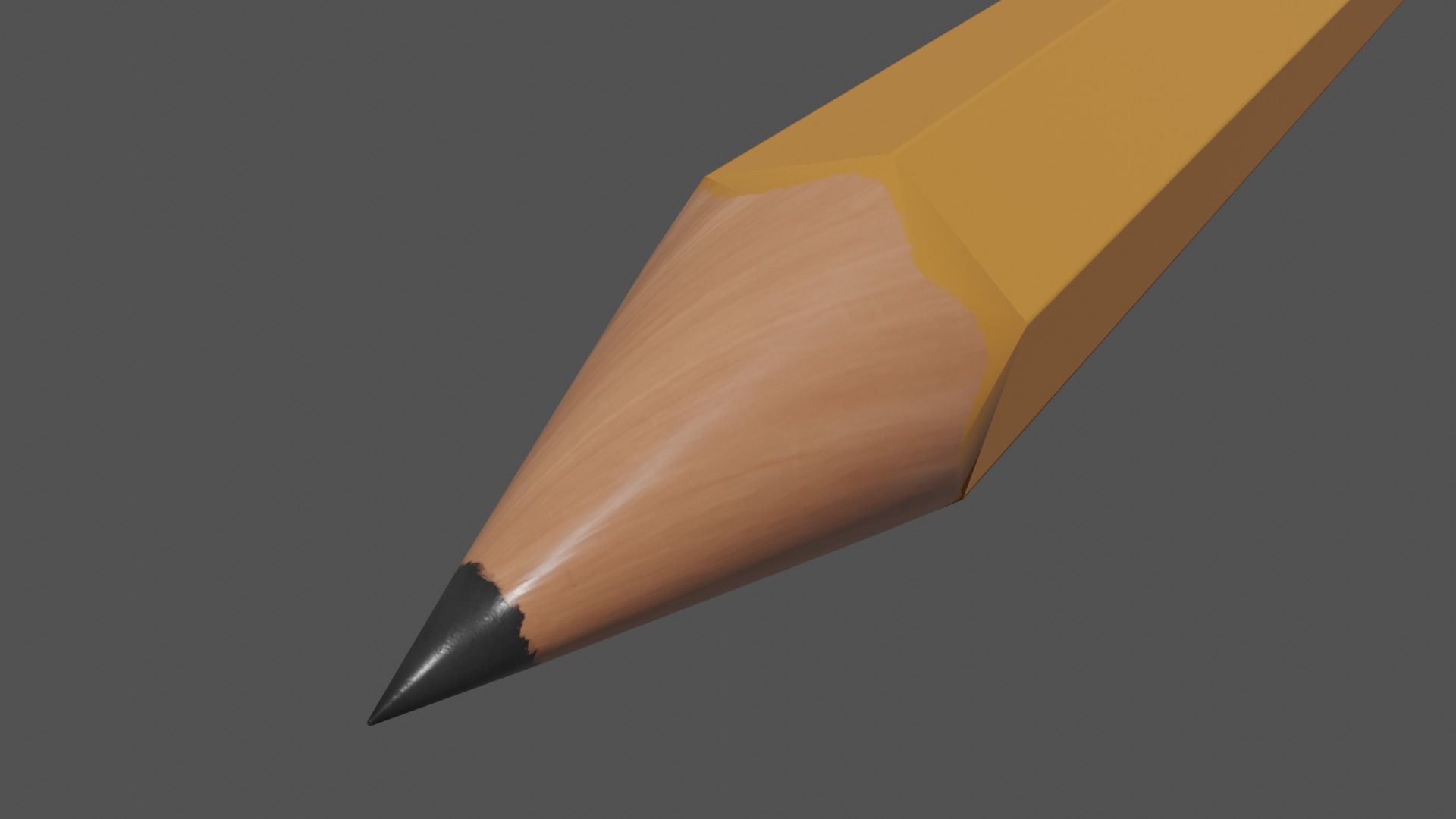Pencil 3D model Low-poly 3D model_3