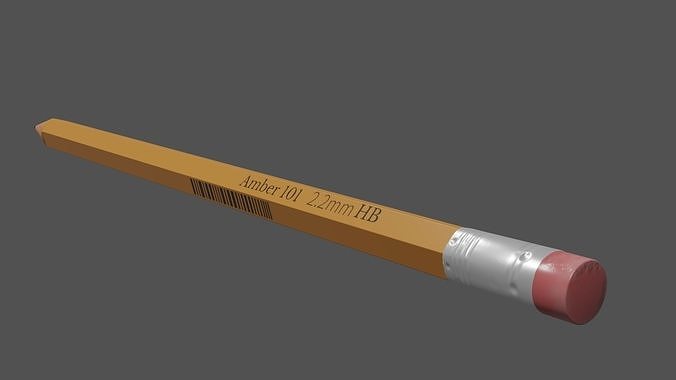 Pencil 3D model Low-poly 3D model