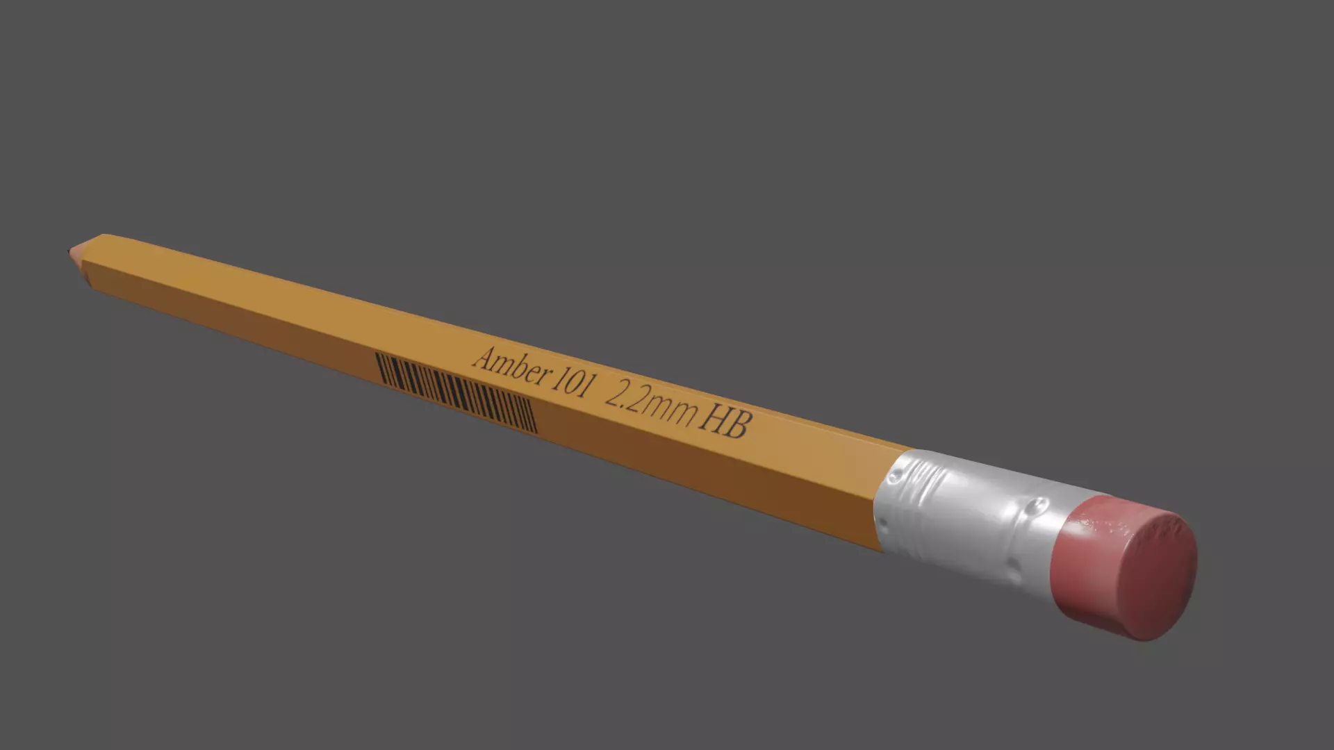 Pencil 3D model Low-poly 3D model_0