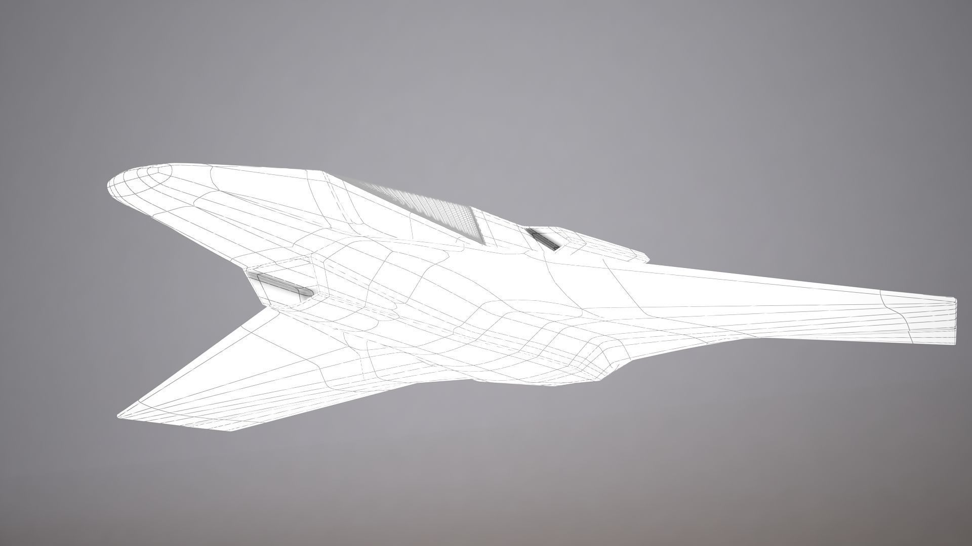 3D HD Spaceship Bomber model 3D model_17