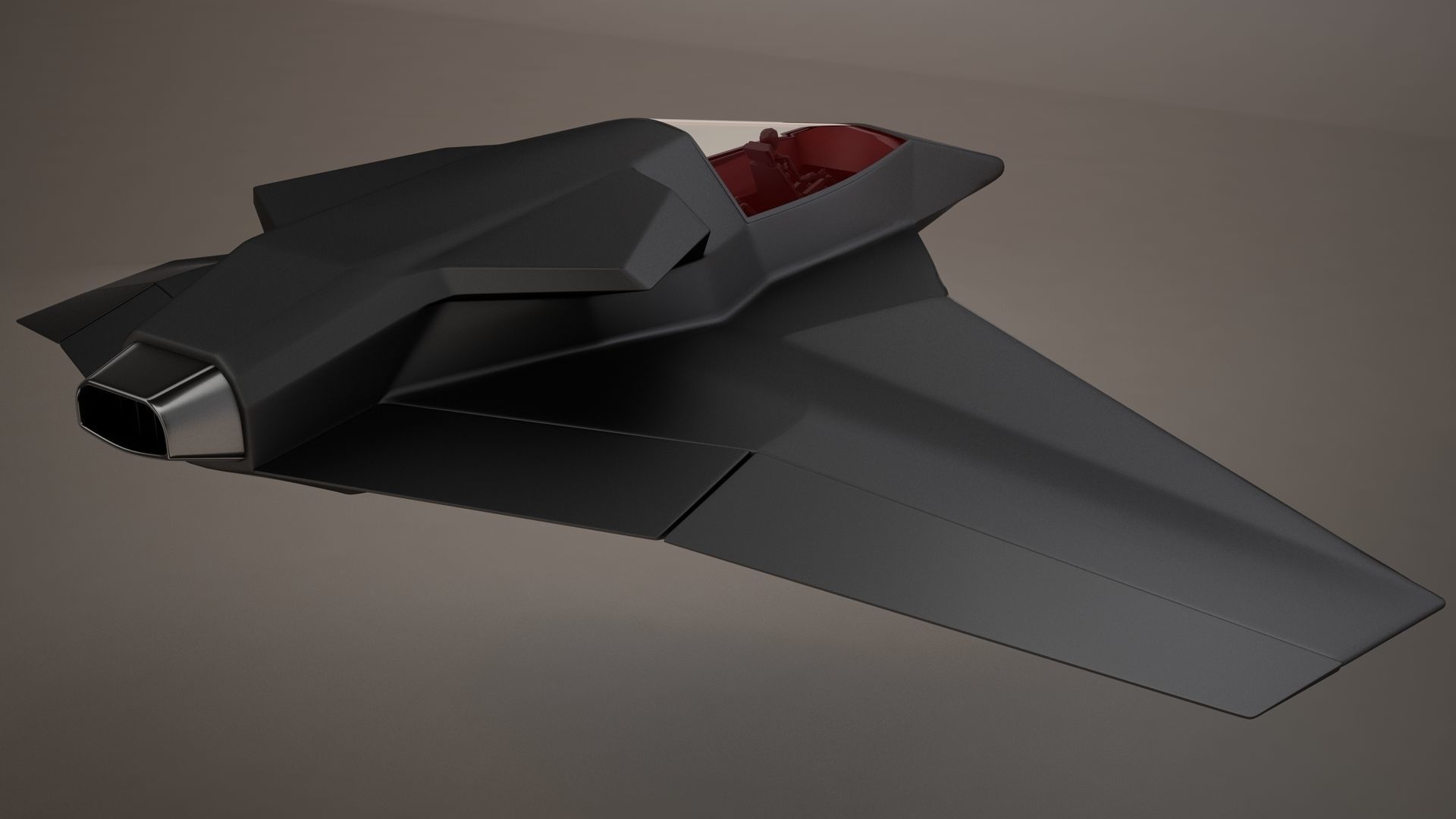 3D HD Spaceship Bomber model 3D model_3