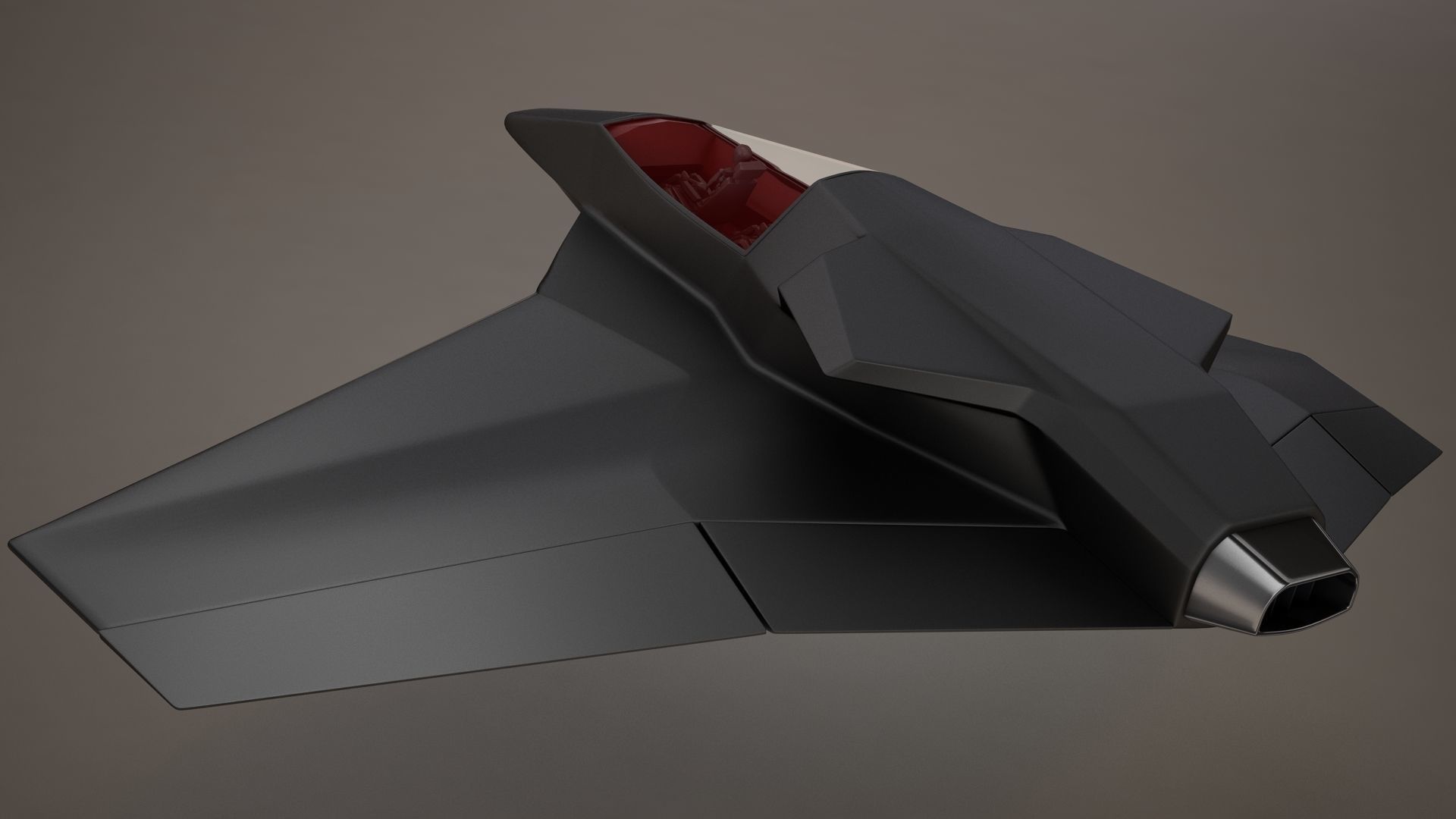 3D HD Spaceship Bomber model 3D model_4