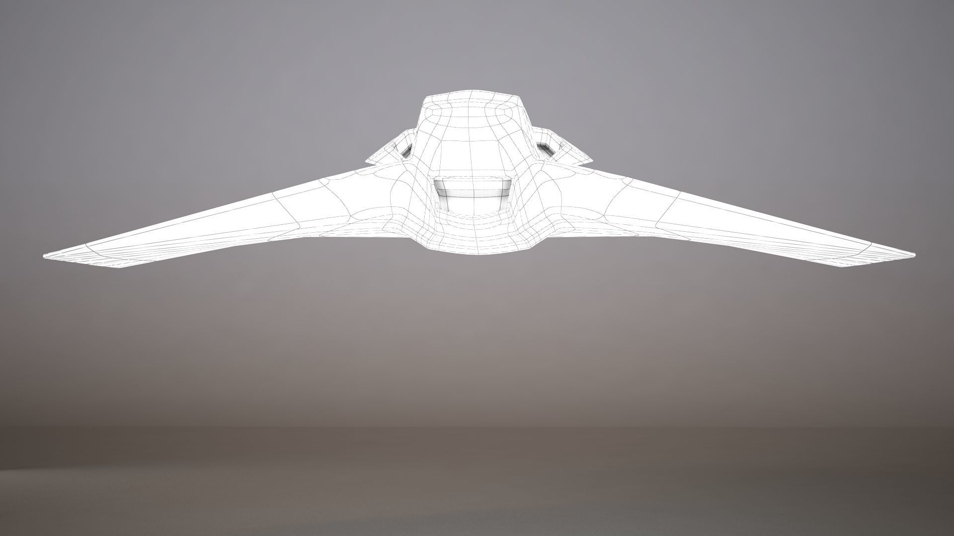 3D HD Spaceship Bomber model 3D model_16