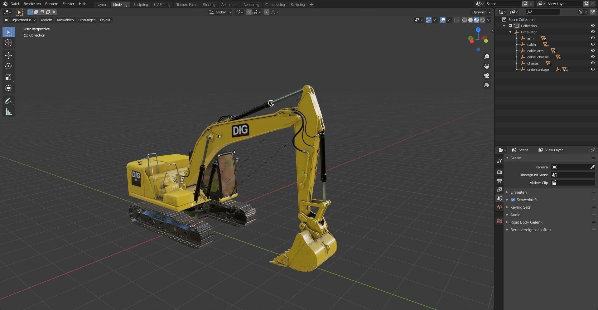 Excavator Rig 3D model_20