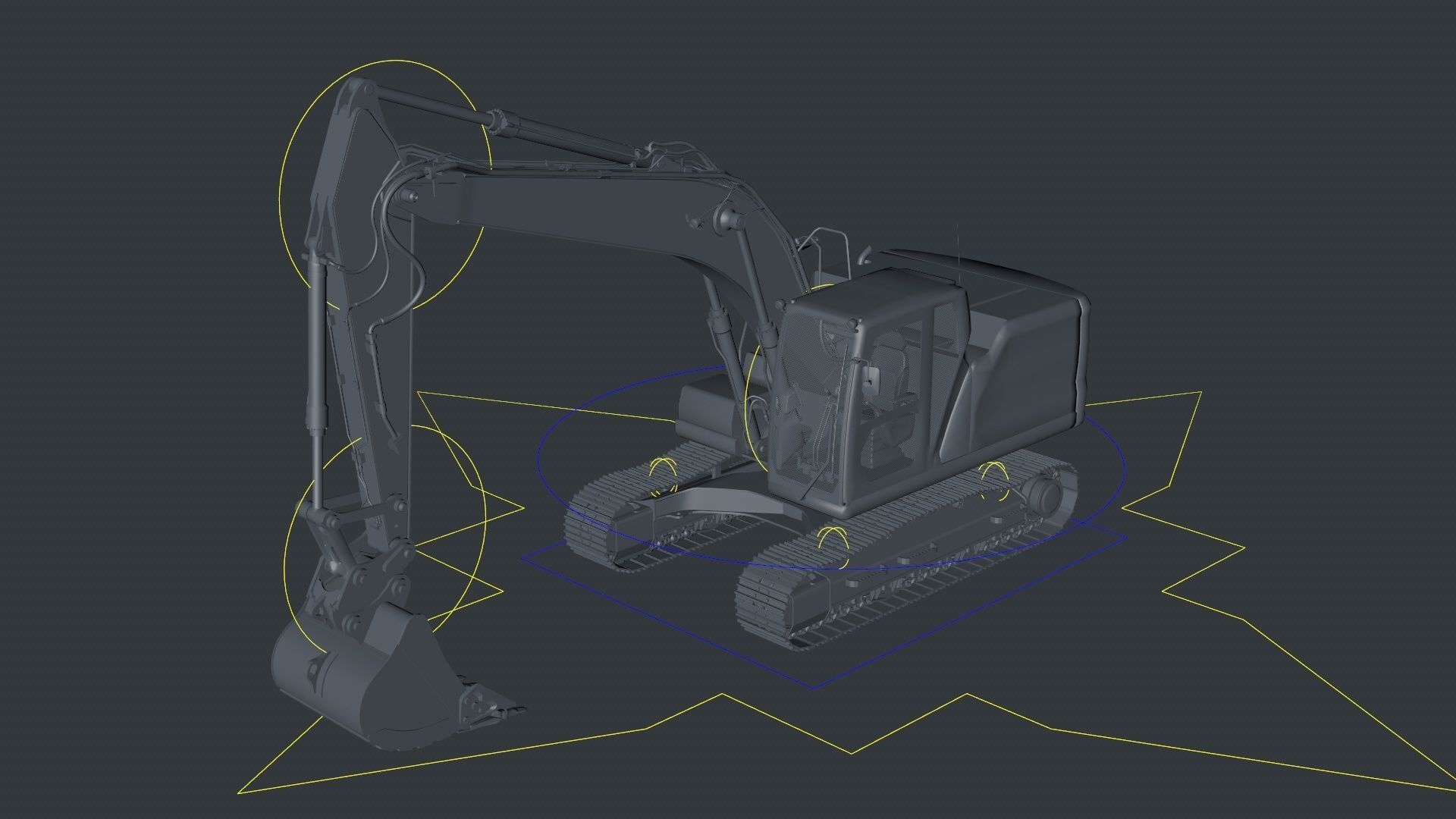 Excavator Rig 3D model_6