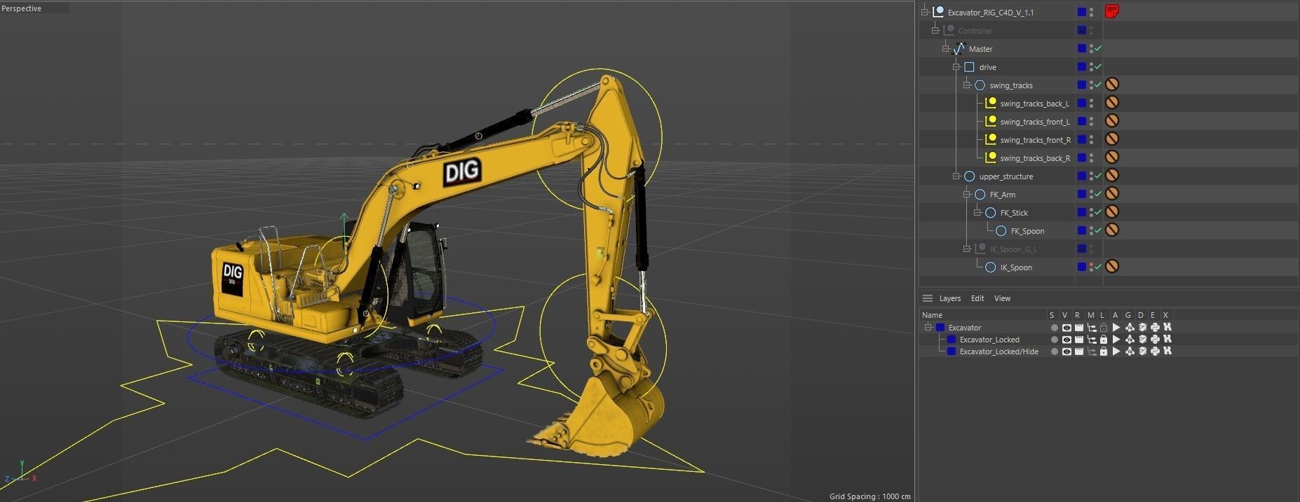 Excavator Rig 3D model_19