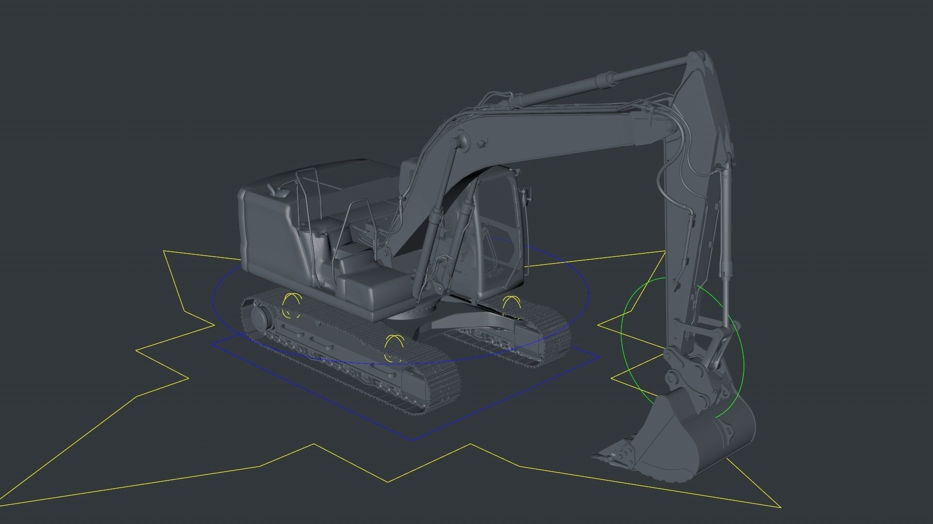 Excavator Rig 3D model_7