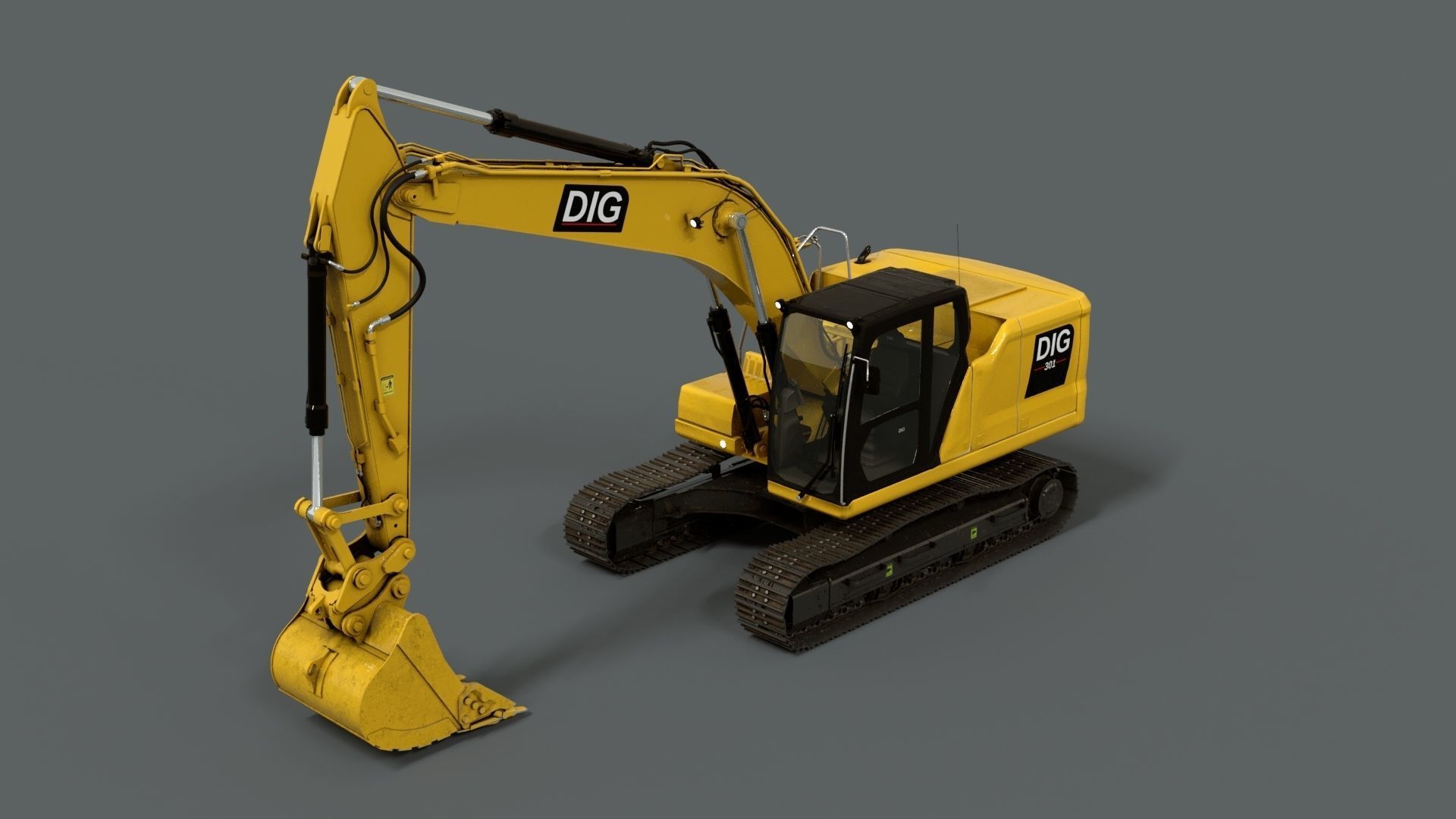 Excavator Rig 3D model_4