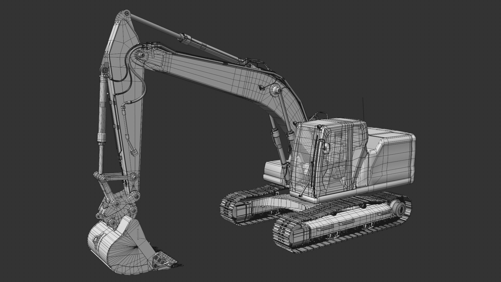Excavator Rig 3D model_9