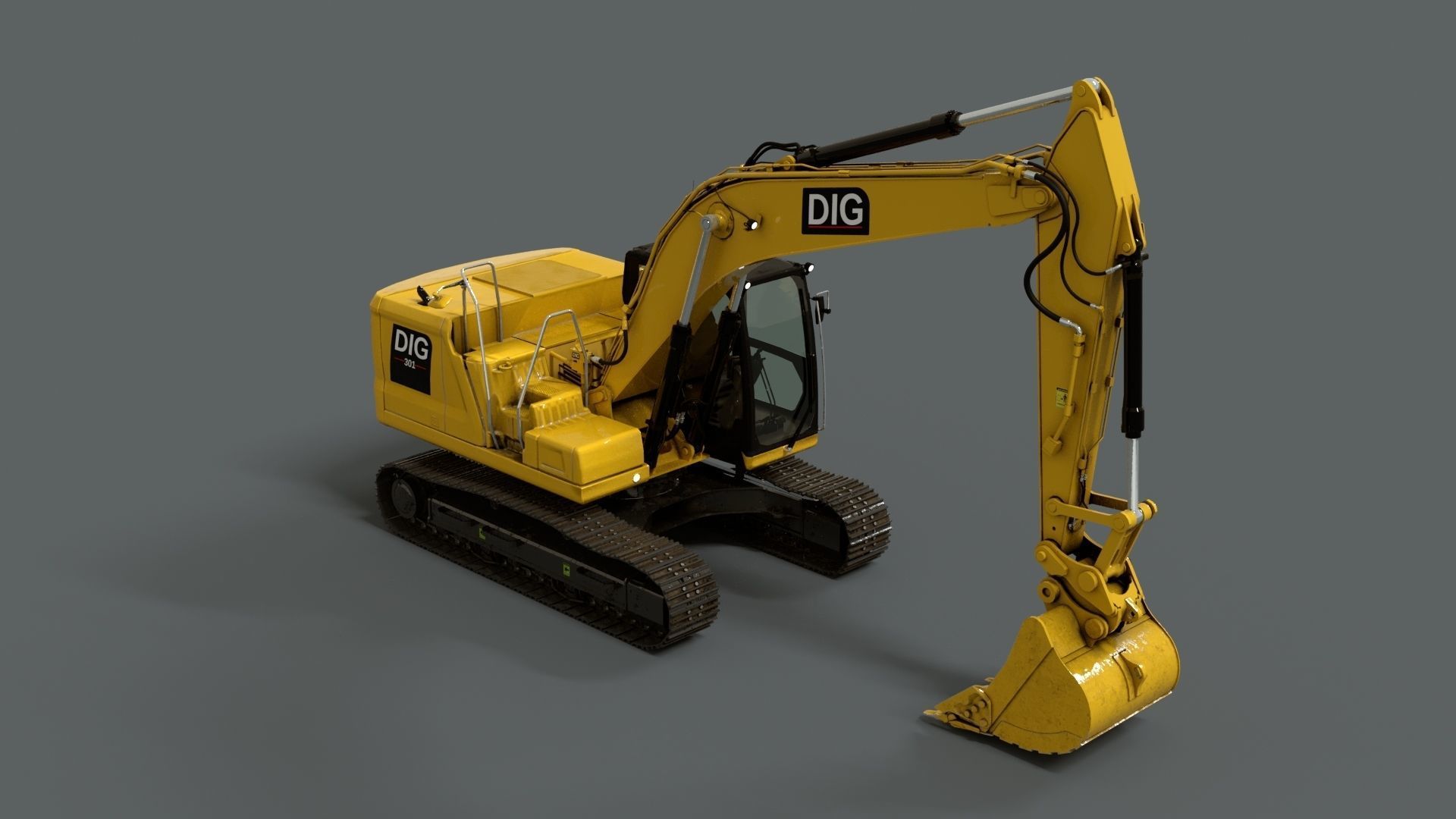 Excavator Rig 3D model_5