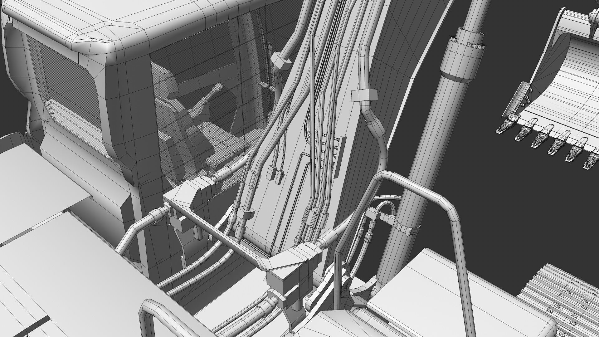 Excavator Rig 3D model_13