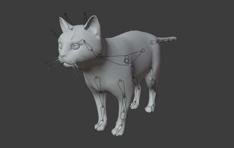Kitty Cat Low-poly 3D model_5