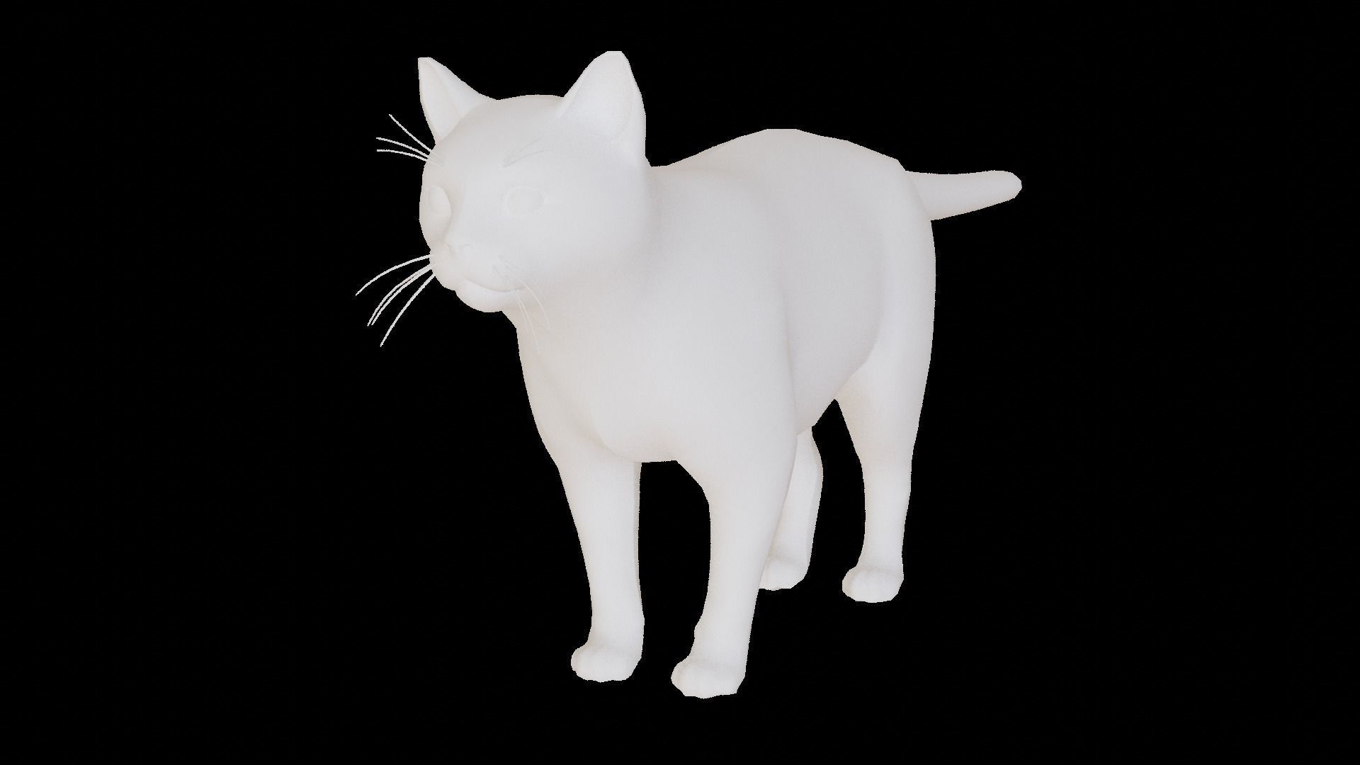 Kitty Cat Low-poly 3D model_4