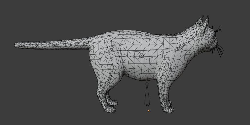 Kitty Cat Low-poly 3D model_7