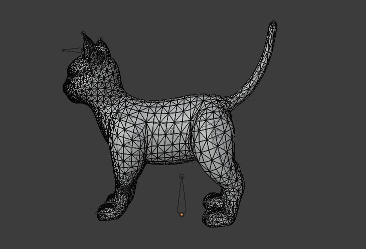Cat Black  Low-poly 3D model_5
