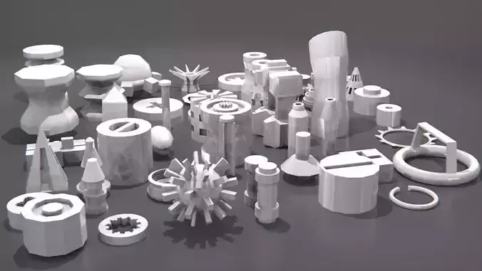 kitbash-small metal parts 3D model