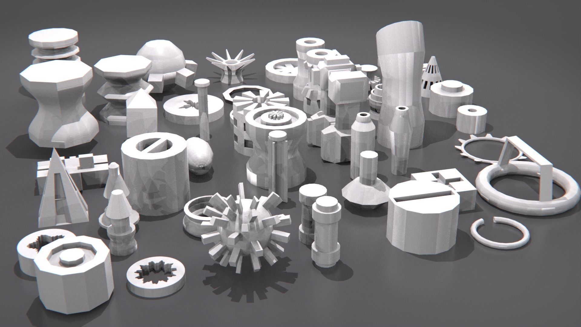 kitbash-small metal parts 3D model_1