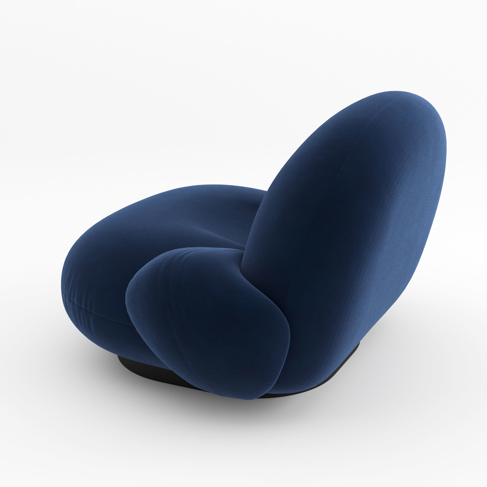 Pacha Lounge Chair with armrest by GUBI 3D model_6