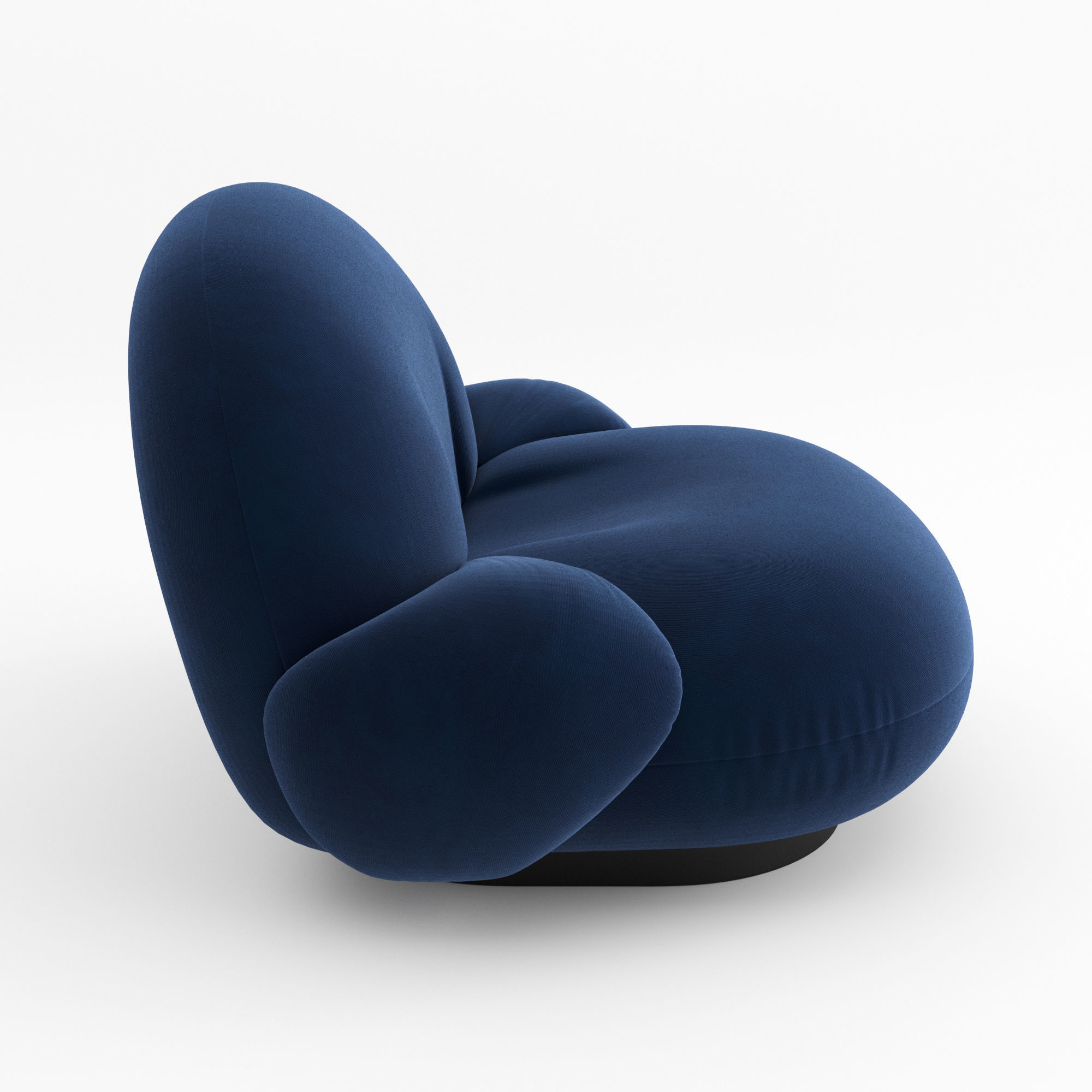 Pacha Lounge Chair with armrest by GUBI 3D model_5