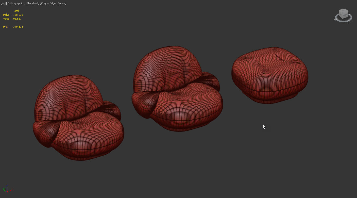 Pacha Lounge Chair with armrest by GUBI 3D model_13