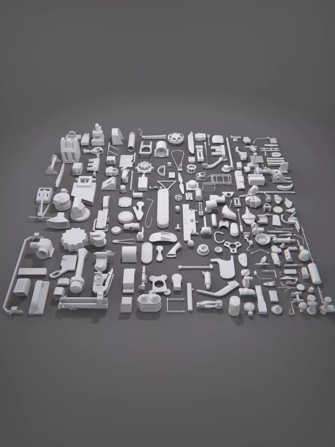 Kitbash-6 different items 3D model_0