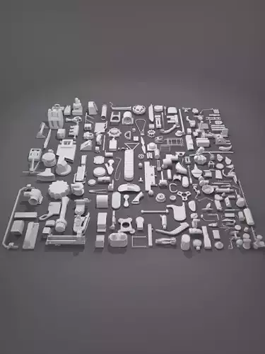 Kitbash-6 different items 3D model