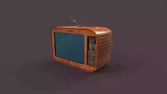 old wooden television
