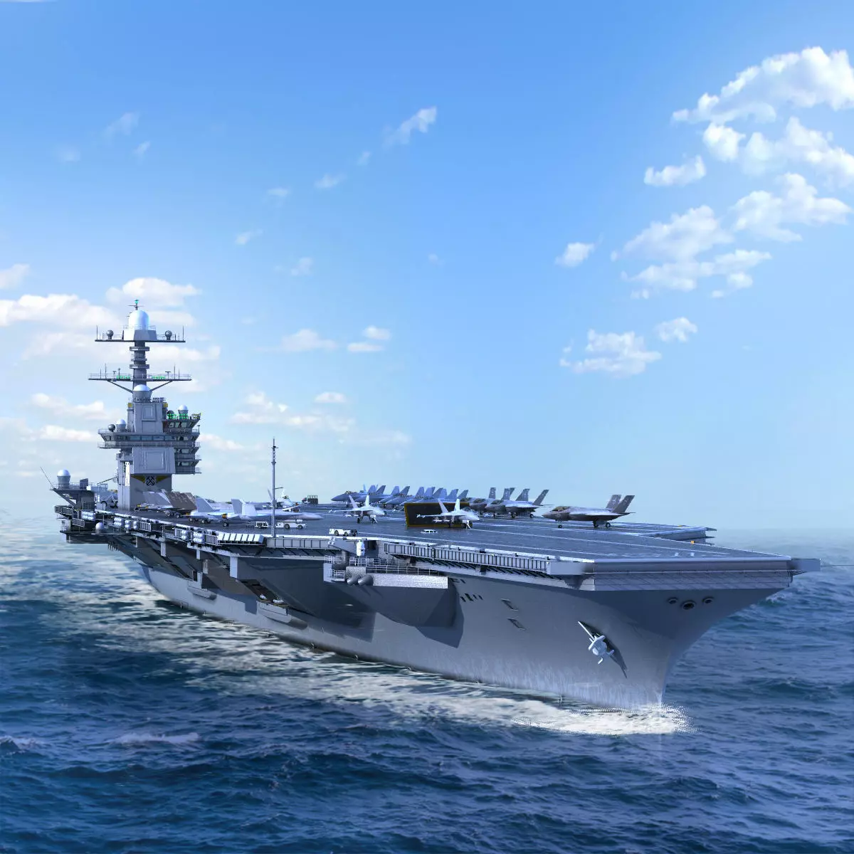 Aircraft Carrier USS Gerald Ford CVN78 3D model