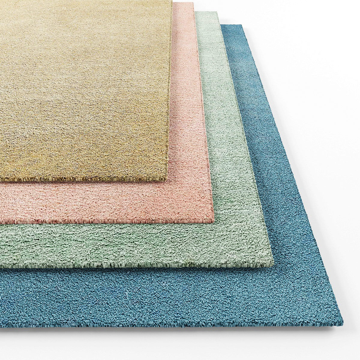 Rugs-895 three different colored rugs Low-poly 3D model_1