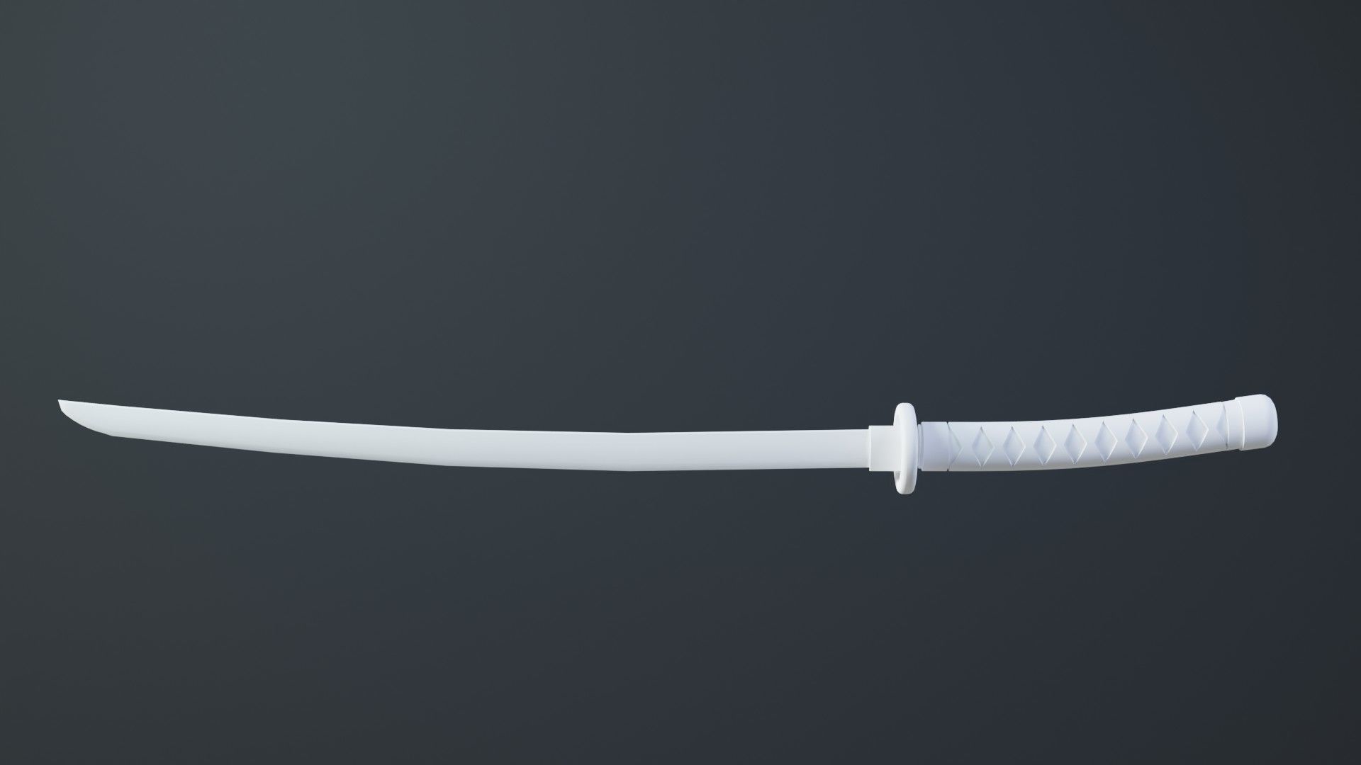 Katana Game Ready samurai sword Low-poly 3D model_4
