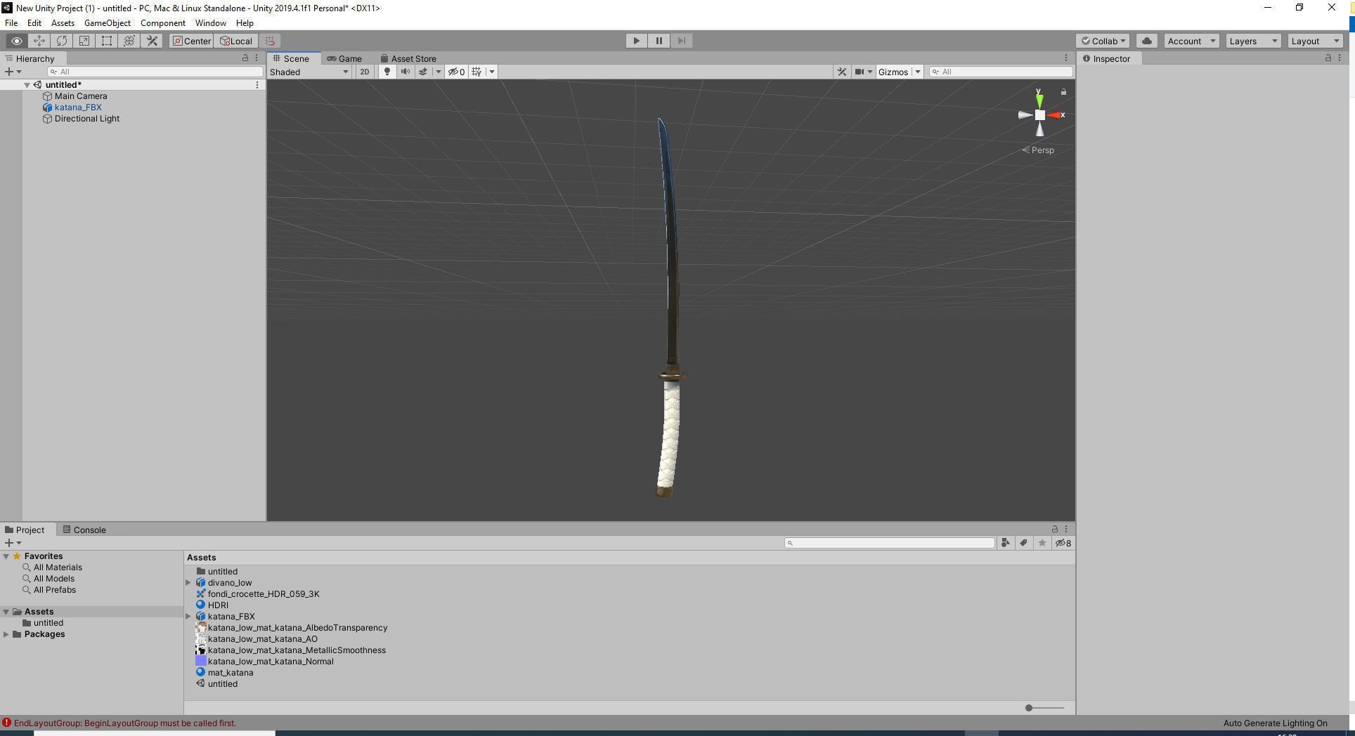 Katana Game Ready samurai sword Low-poly 3D model_6