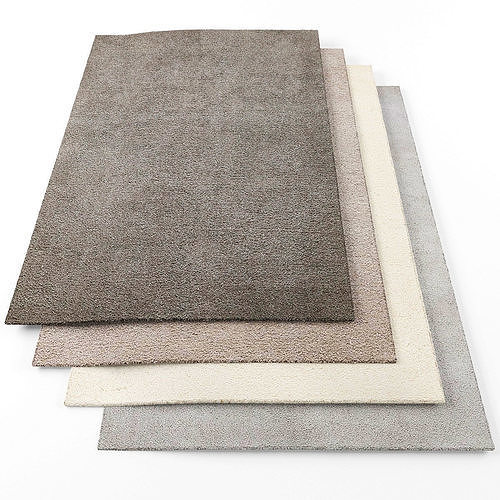 Rugs-896 set of three rugs Low-poly 3D model
