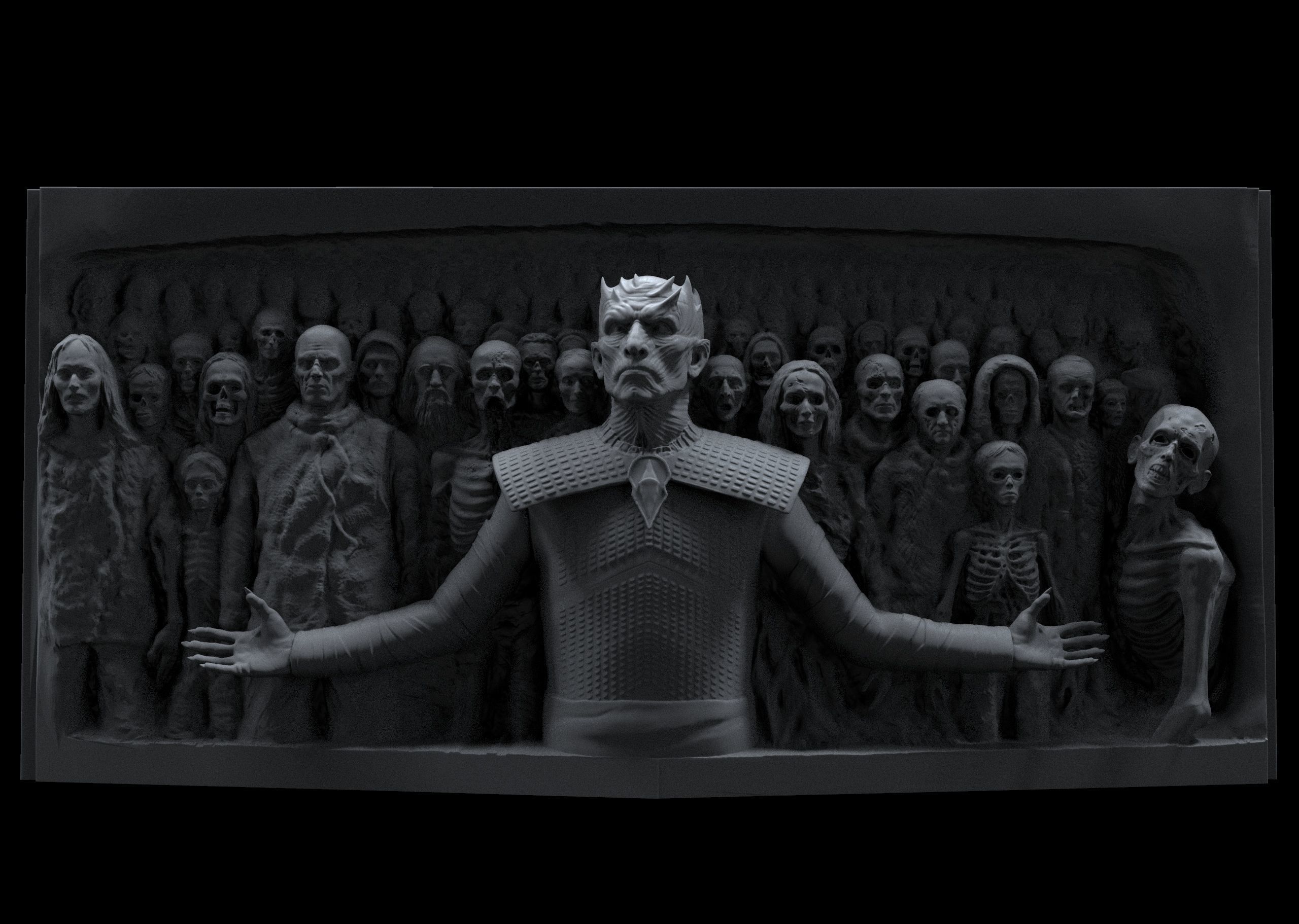 Game of Thrones - Night King - Hardhome Relief 3D print model_1